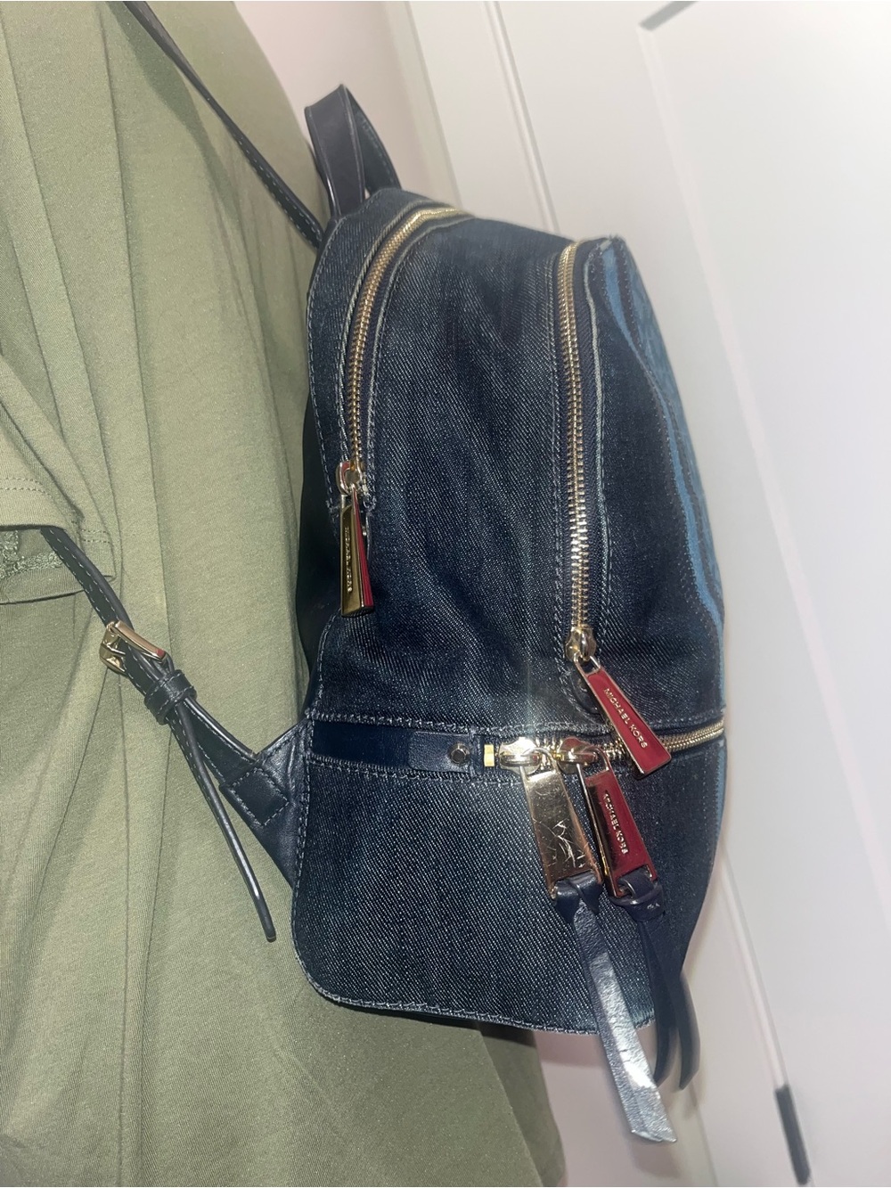 Michael Kors Rhea Denim Backpack - Picture 3 of 11